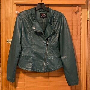 Boy Meets Girl Darling Green Faux Leather Jacket